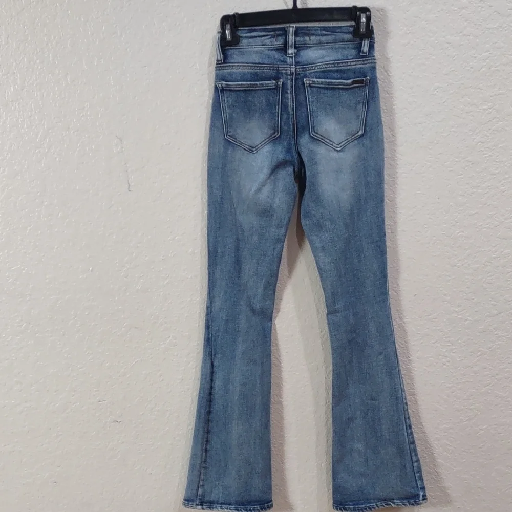 DISCLOSURE Blue Flare Wide Leg Jeans - Picture 3 of 16